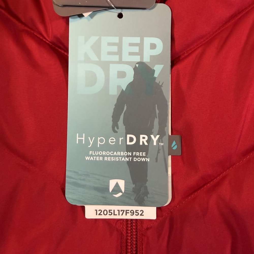 NEW Lands End Silver Premium Down 600 Filled Rich Red Womens‎ M/P Puffer Coat - Picture 6 of 13